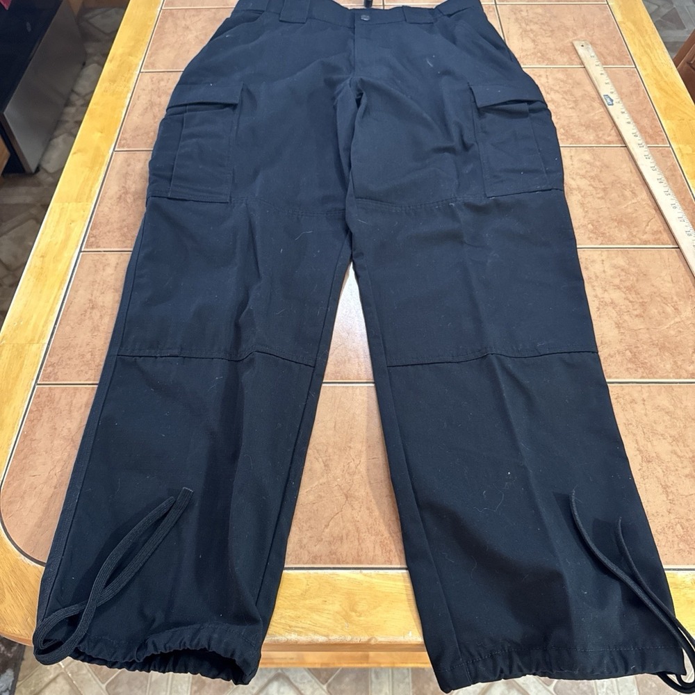 5.11 511 Tactical Mens Sz Large Waist (35.5-39) Black RipStop‎ Cargo Pants 74003